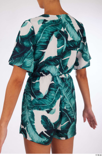 Jade Tropical print V-neck romper casual dressed upper body 0004.jpg